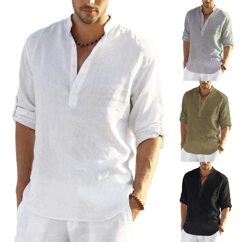 Hugo - Chemise monocolore à manches longues