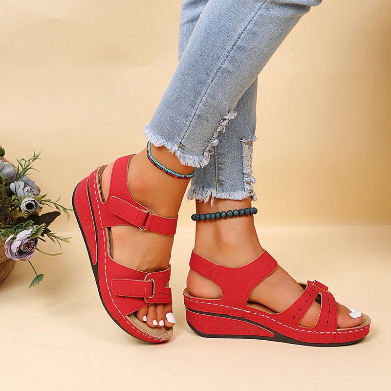 Chloe - Sandales romaines pour femmes avec fermeture velcro