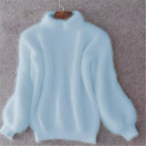 Taylor - Pull ample en tricot de couleur unie - Pull vintage en angora