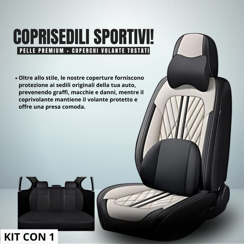 Coprisedili Sportivi in Pelle Premium