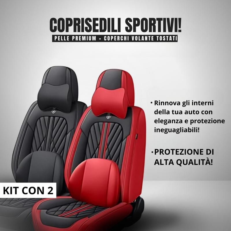 Coprisedili Sportivi in Pelle Premium