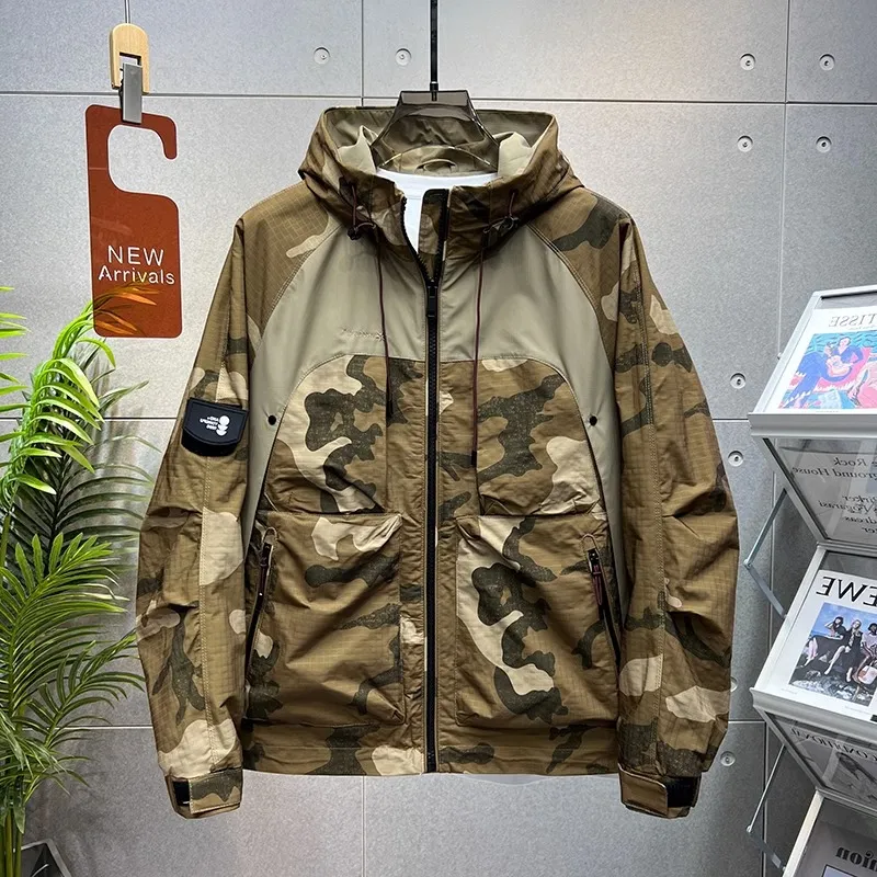 Ruben - Veste à capuche coupe-vent camouflage pour hommes