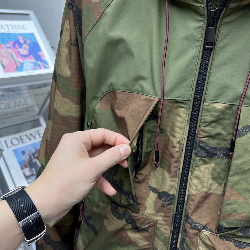 Ruben - Veste à capuche coupe-vent camouflage pour hommes