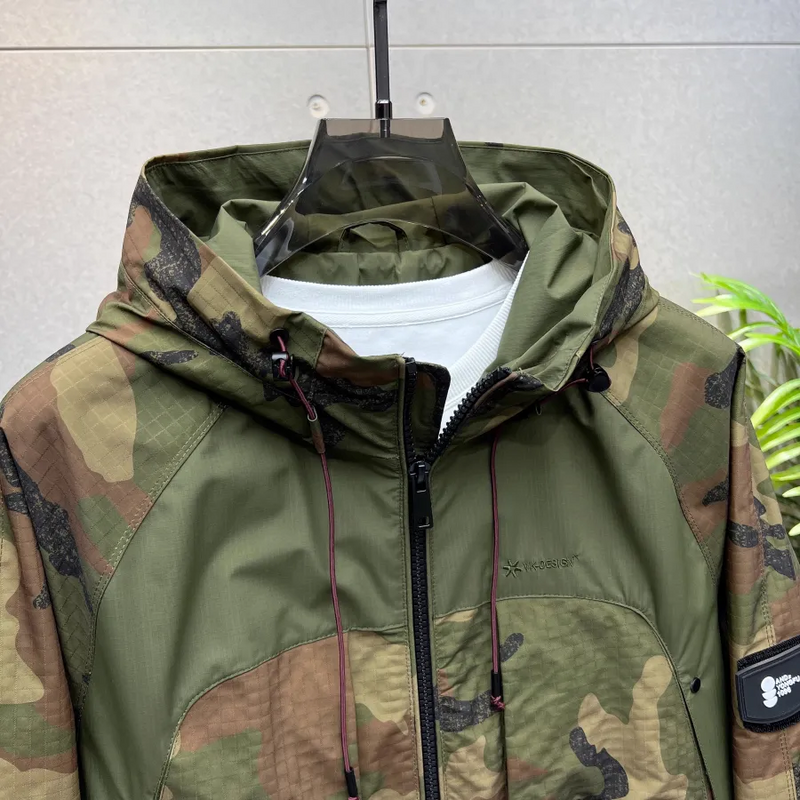 Ruben - Veste à capuche coupe-vent camouflage pour hommes