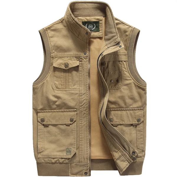 Ben - Gilet Vintage multi-poches pour hommes - Le cadeau parfait pour papa