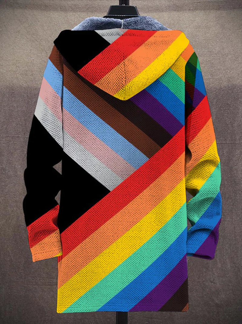 Samuel - Rainbow Pride Art Cardigan a maniche lunghe e spalline con stampa polacca unisex scollata Rainbow Pride Art